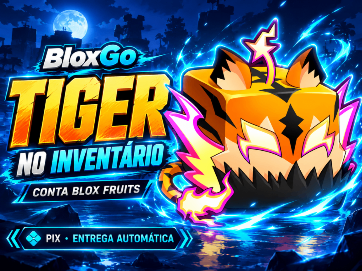 🐯 Tiger no Inventário • Conta Blox Fruits